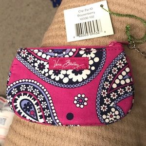 NWT Vera Bradley Clip Zip ID pouch